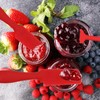 QUARKZMAN 4 Stück Silikon-Glas-Spatel, hitzebeständiger Marmeladen-Verteiler, nicht klebender Silikon-Schaber-Spatel mit