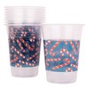 Glad Holiday 16oz Clear Plastic Cups with Candy Cane Design