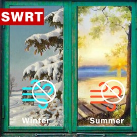 SWRT 3”x30yd/90ft Transparent Door and Window Weather Stripping Tape, Window Insulation for Winter, Preventing Cold Air Loss in Summer Window Seal Kit