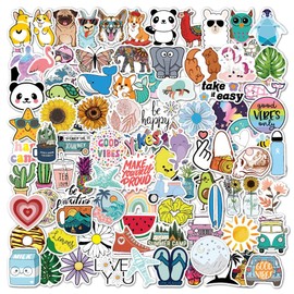 Pack of 100 Aesthetic Vinyl Stickers, Vsco Sticker Laptop Sticker Set for Water Bottles, Skateboard, Mobile Phones etc