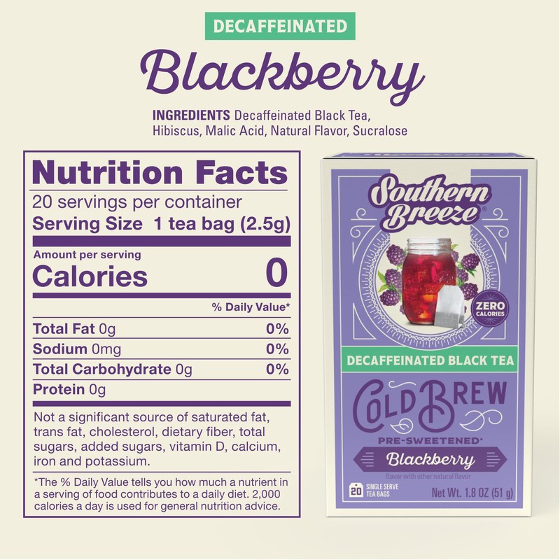 Southern Breeze Cold Brew Sweet Tea Blackberry Iced Tea with