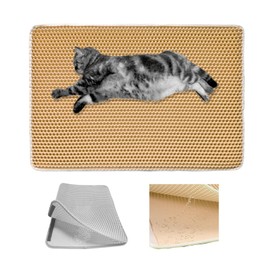 Cat Litter Mat Soft and Silent Large Ultrathick Double Layer Cat Litter Mats Waterproof Easy to Clean Cat Mat for Litter Box Mat Trapping Rug