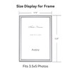 Autjvy 3.5x5 Picture Frame Silver Brushed Modern Simple Thin Aluminum