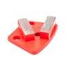 3PCS Trapezoid Diamond Grinding Disc, 30 Grit Metal Bond Floor