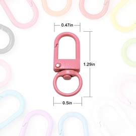 Colorful Lobster Claw Clasps Keychain 30Pcs Metal Swivel Lanyards Trigger Snap Hooks 10 Colors Carabiner Clip Key Rings for DIY Craft Bag Key Chains Connector Jewelry Making Key Chain Making Kit