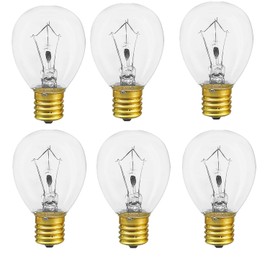 Lava Lamp Bulb, 25W S11 120 Volt E17 Base Lava Lamp Light Bulb,Replacement Bulbs for 14.5 Inch Lava Lamps and Glitter Lamps,Soft Warm White Glow, Long Life, High Temp Resistance (6)