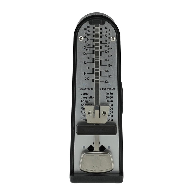 Wittner Taktell Piccolino 890161 Mechanical Metronome Black with Keepdrum Microfibre