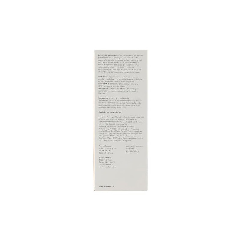 MENDELISSE RUBI 150 ml crema reparadora de estrias rojas