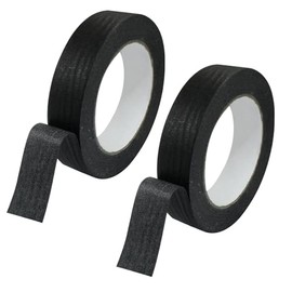 2 Rolls Black Masking Tape, 1" x 55 Yards Medium High Tack Masking Tapes, All Purpose Label Tape for Painting, DIY, Home, School, Office, Labeling and Crafts