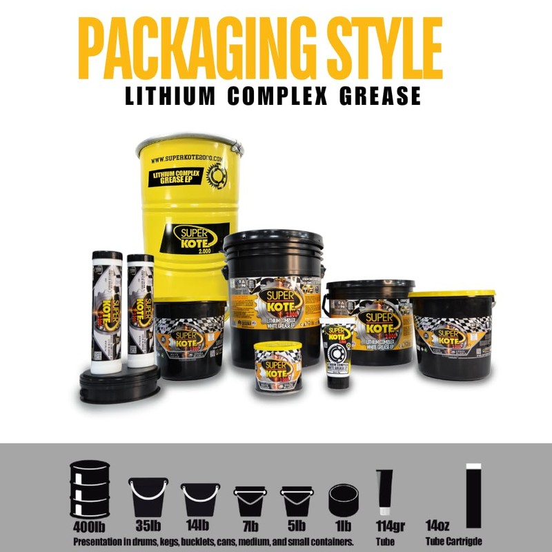 Lithium Complex Grease SUPERKOTE 2000 - White Lubricant Grease Superkote