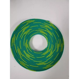 AC/DC WIRE AND SUPPLY 10 FEET 1/2" GREEN WITH YELLOW STRIPE PET EXPANDO SLEEVING BRAID