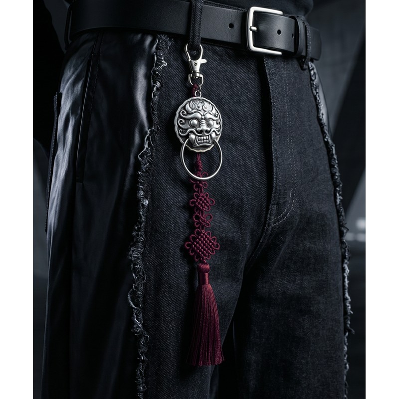 TM3 Guardian Goblin Traditional Pattern Plum Blossom Knot Norigae Keychain