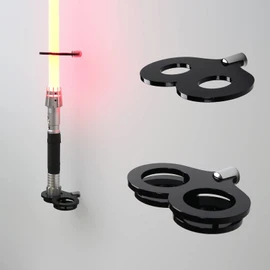 HHUXIUE Lightsaber Wall Mount Lightsaber Stand Sword Shelf Suitable for Lightsaber Stand Lightsaber Display Swords Lightsaber Sword Wall Mount (Black 1 Hole)