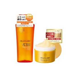 (Old Model) VC 100 Essence Lotion EX V 5.1 fl oz (150 ml), Aqua Collagen Gel, Enrich Lift, EX R, 7.1 oz (200 g), Set (Vitamin C Lotion, Pores), Highly Moisturizing, Dryness, Sensitive, Pore Pores, Present, Popular Ranking, Men's Skin Care, Men's Cosmetic