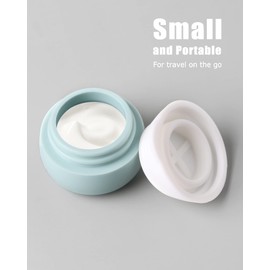 Travel Containers for Toiletries, Gemice Silicone Cream Jars, TSA Approved Travel Size Containers Leak-proof Travel Accessories with Lid for Cosmetic Makeup Face Body Hand Cream (4 Pieces)