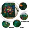 Vintage Stained Glass Shower Curtain for Bathroom,70x70 Inch,with Hooks