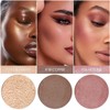 FALOCUTUS 3 Pcs MEDIUM-DEEP Contour Stick Set,Cream Blush & Highlighter