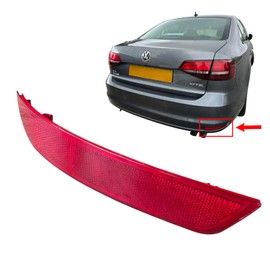 Pinochukka Set of 2 Rear Left Right Red Bumper Reflector Marker Compatible with VW JETTA IV [2010-2017] 5C6945105, 5C6945106