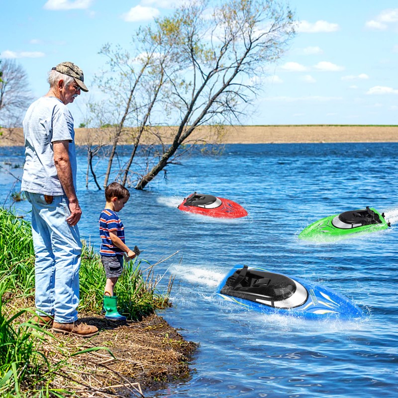 GarveeLife 3PACK Remote Control Boats for Kids and Adults,10km/H 2.4G