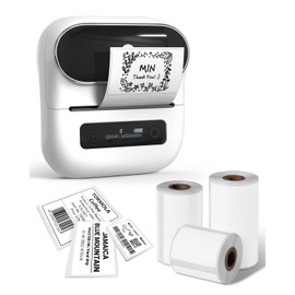 Phomemo M220 Label Printer Bluetooth, Portable Labeling Device, Label Printer for Home, Office and Small Businesses, Support with Phones & PC, with 3 Rolls of Labels