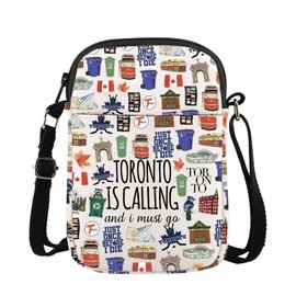 Lywjyb Birdgot Toronto Travel Crossbody Bag Trip Gift Canadian Travel Themed Merch Landmarks Souvenirs Gift (Toronto cr CA)