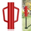 FOREHOGAR Fence Post Driver with Handle,17LB Hand Post Pounder,3.7 inches