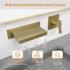 Homevacious Wall Mount Bathtub Faucet Brushed Gold Waterfall Bathtub Single