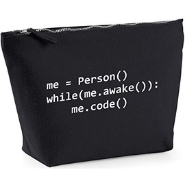 Hippowarehouse While alive me code programmer printed make up cosmetic wash bag 18x19x9cm