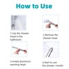 MEYILA Anal Wash Nozzle Aluminum Bend Groove Shower Nozzle Kit,