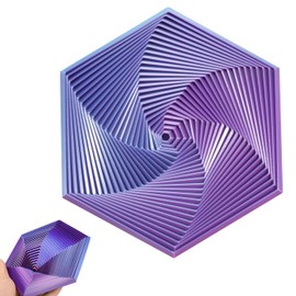 Stress Relief Fidget Toy 3 Colors Adult Stress Reducer Toy Relieves Anxiety and Focus Fractal Hexagon Durable Ergonomic Design Portable Anxiety Relief (Blue Dream)