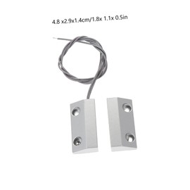 Operitacx Zinc Alloy Roller Shutter Door Alarm Sensor Wired Magnetic Alarm Detector for Doors Heavy Duty Design for Home Security Compatible with Access Control Systems