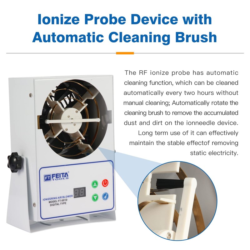 FEITA Ionizing Air Blower New Cleaning Type Electro-Static Eliminator Anti