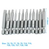 Hordion 12pcs 1/4 Inch Hex Shank T5-T40 Torx Head Screwdriver