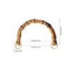 Armastuse 4pcs Simulation Bamboo Handle Buckle Wallet Handle Diy Bag