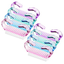 KEQAR 8-teilige Nagelbürste, Handwaschbürste, Nagelreinigungswerkzeug mit Kunststoffgriff für Maniküre und tägliches Reinigungswerkzeug