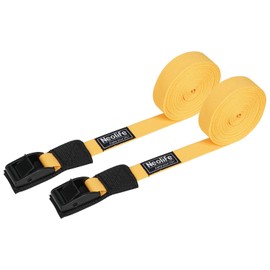 WONITAGO Rack Strap Tie Down Straps for Surfboard SUP Paddleboard Kayak Snowboard and Canoes, 15 Feet (Pair), Yellow