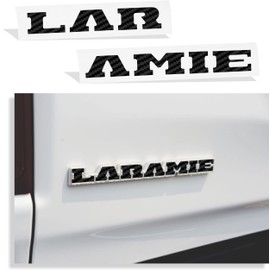 Laramie Tailgate Emblem Inlay Decal Sticker -Fits 2019-2025 Ram 1500 Laramie (1500 Model ONLY) - (Color: Carbon Fiber)