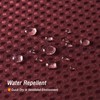 Gibelle Burgundy Red Shower Curtain, Waffle Weave Textured Fabric Shower