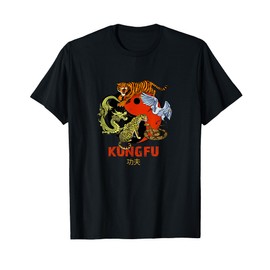 Kung Fu - Five Animals Forms, Chinese Martial Arts T-Shirt