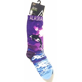 Alaska Novelty Socks Orca Whale - Ladies 8-11