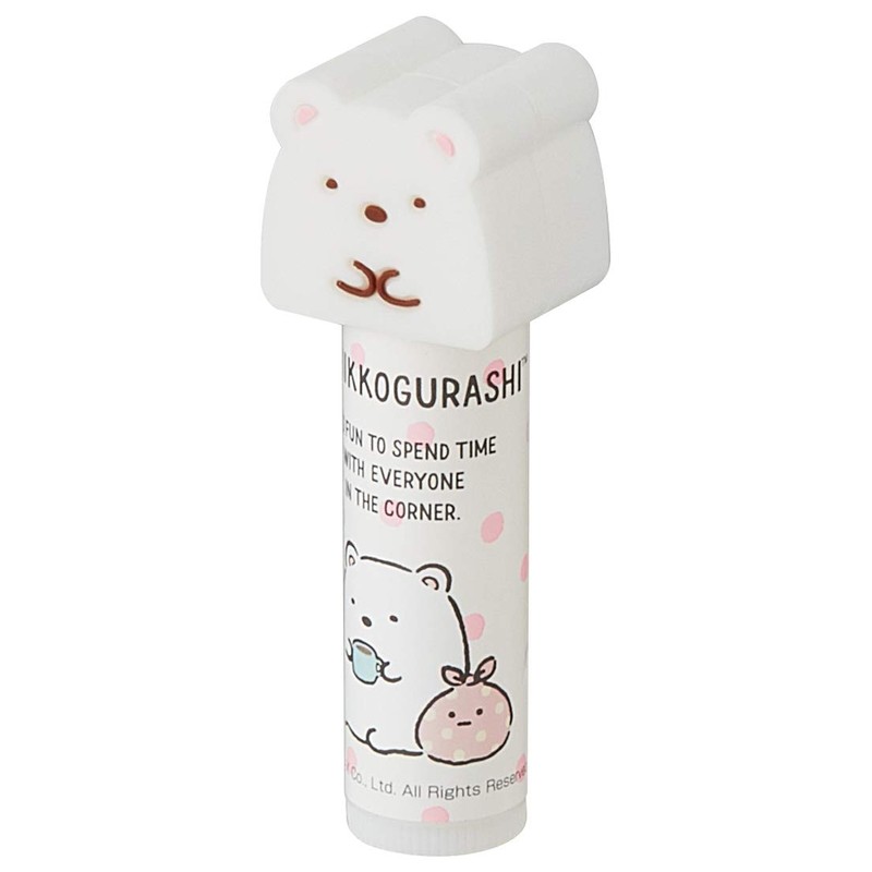 Skater CMCL1 Lip Balm Mascot, Sumikko Gurashi, White Bear, Peach