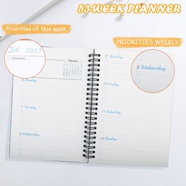 DIYBravo 2023 Planner A5 with Index Tabs Calendar, Student Planner, School Planner Organiser, Easy Organisation of Daily Life, Work Plan, Training or Study, Weekly Planner