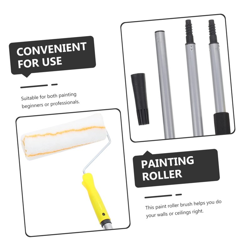 FUNOMOCYA Long Handled Paint Roller with Extension Pole - Ceiling