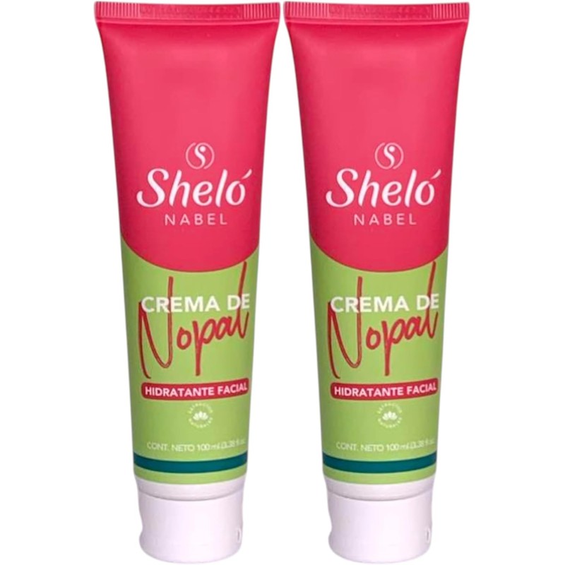 Shelo Nabel Crema de Nopal Hidratante Facial, 100ml, 2 Piezas