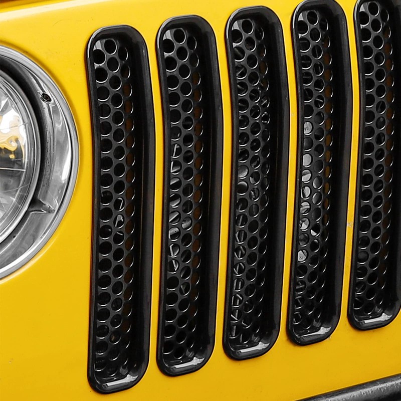 RT-TCZ Black Honeycomb Mesh Front Grill Inserts Kit for 1997-2006
