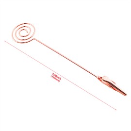 HJGarden 4pcs DIY Alligator Mouth Photo Clip High-Grade Double Head Handmade Message Clip Rose Gold Price Tag Label Display Sticky Note Holder Name Card Clip