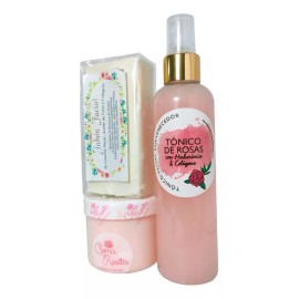 Crema Rosita Tónico Ácido Hialurónico Colageno Jabón Nacar