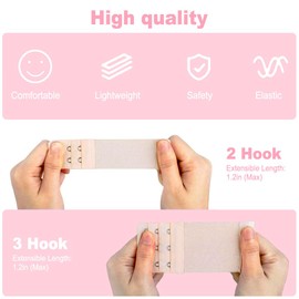 Women's Comfortable Bra Extender, Soft Bra Extension Strap with Storage Case for all Bra Brassiere Models, Elastic Lady's Bra Extender