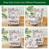 CRFATOP Wingback Chair Covers 2 Pieces Stretch Printed Wing Back