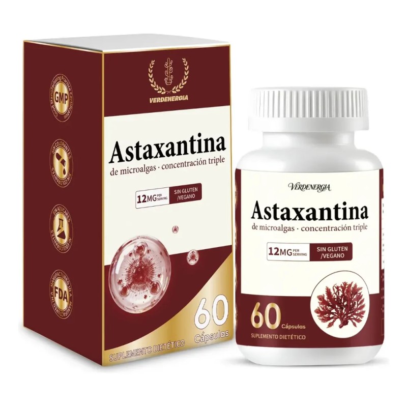 3 Astaxantina 12mg 60 Cápsulas Blandas Antioxidante